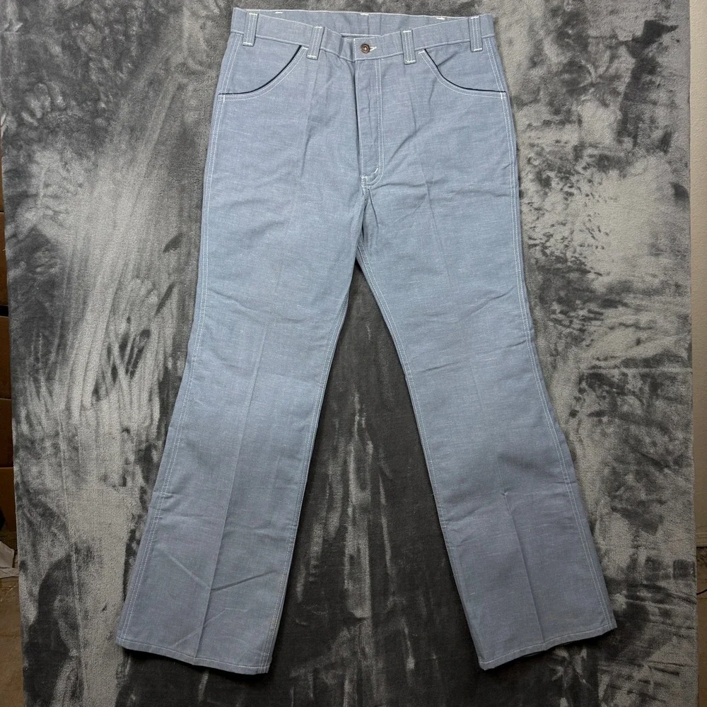 Levi's Trousers Mens 38 Blue New Vintage Deadstock Contrast Stitch Straight Leg